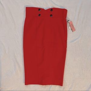 NWT Red Pencil Skirt